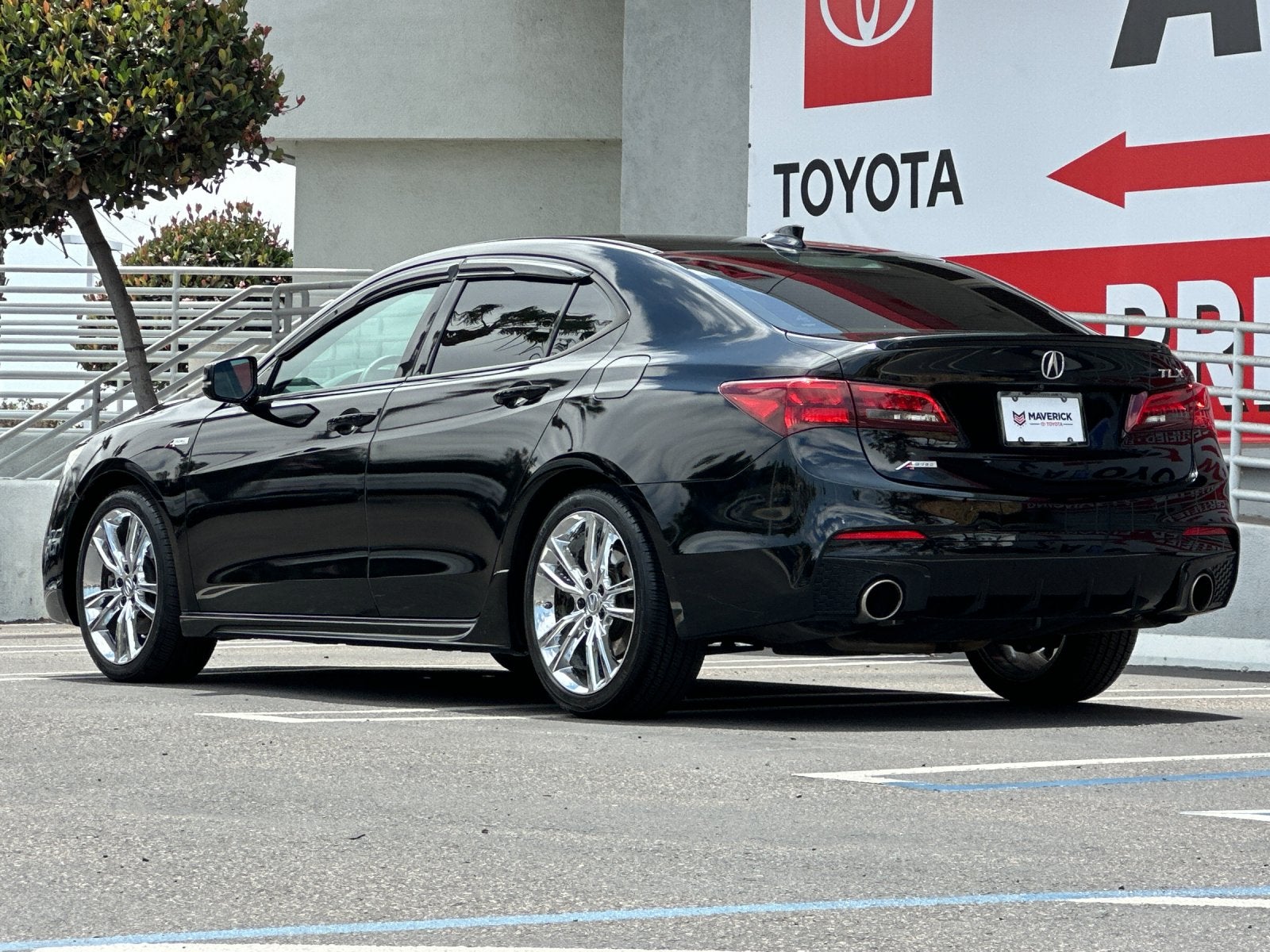 2018 Acura TLX — rear three-quarter view