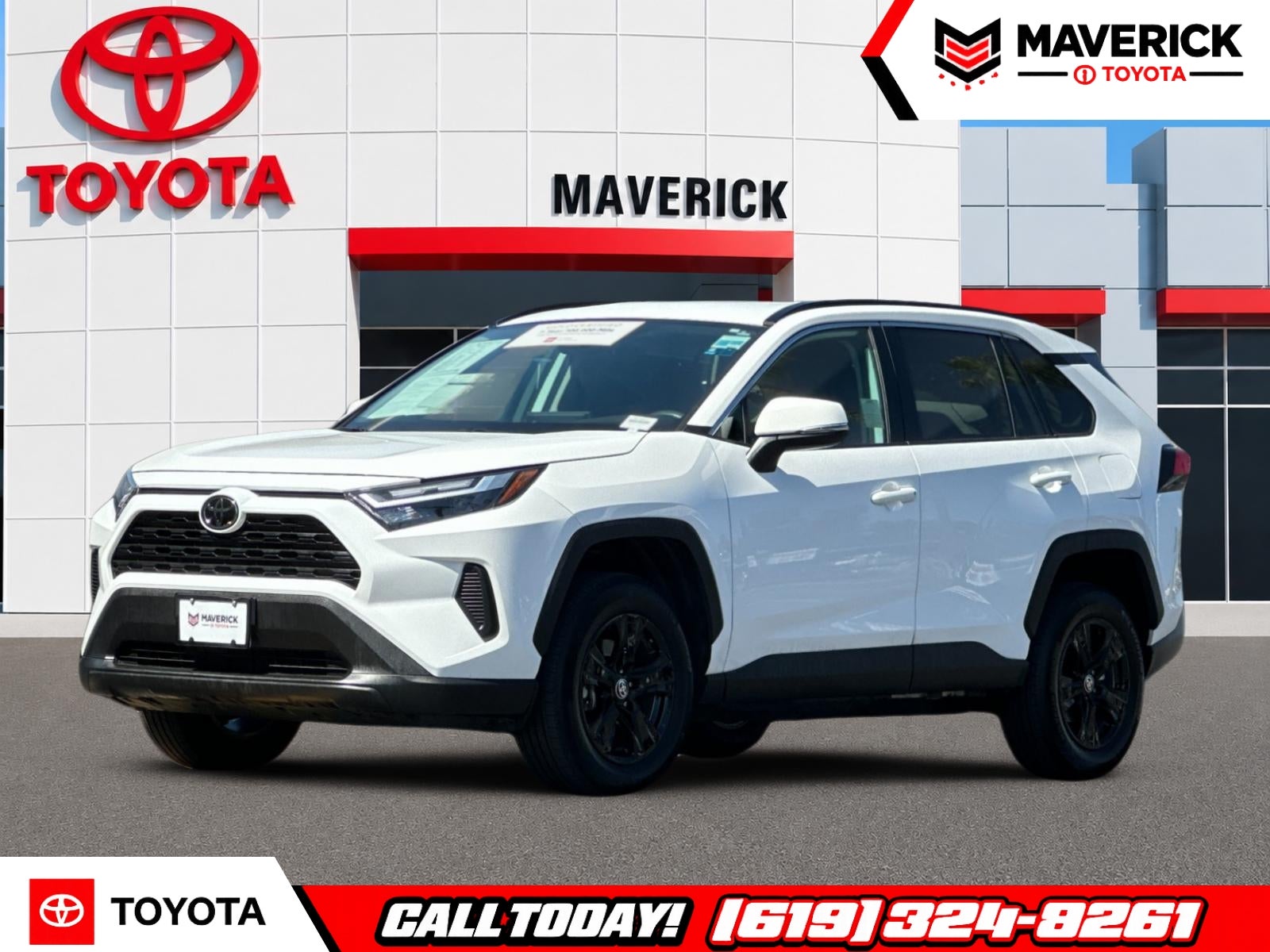 2025 Toyota RAV4 XLE in Ice — front three-quarter view