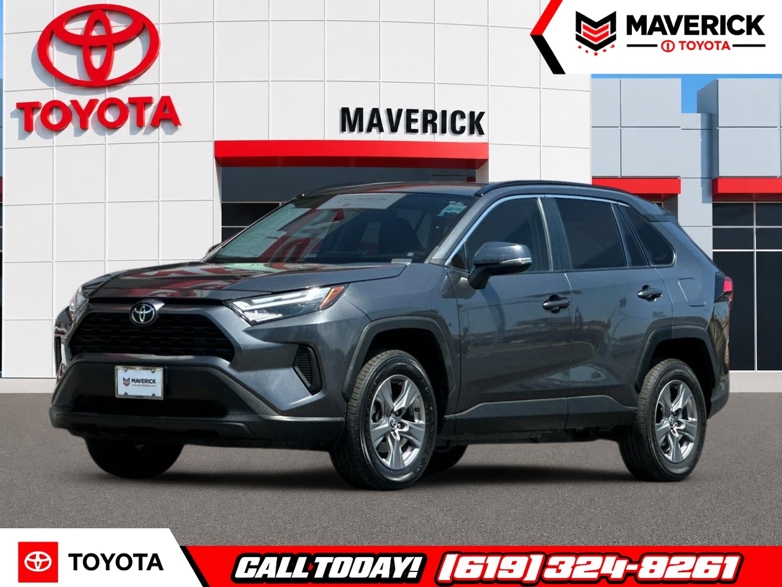 2024 Toyota RAV4 XLE in Magnetic Gray Metallic — front three-quarter view