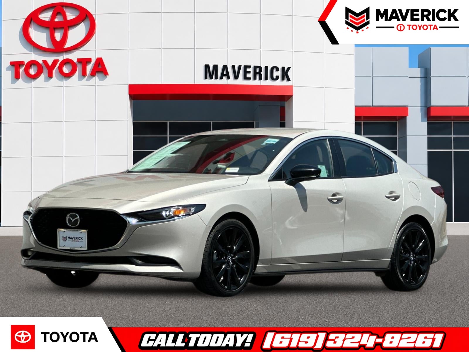 2024 Mazda Mazda3 2.5 S Select Sport in Quartz Metallic — front three-quarter view