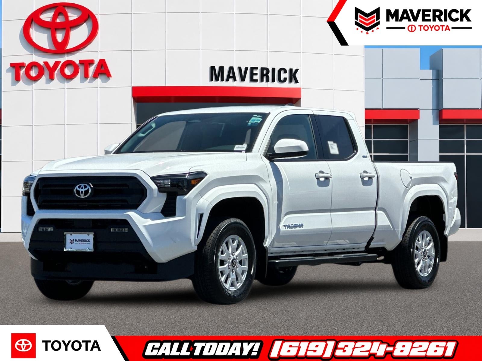 2026 Toyota Tacoma SR5 in Ice — front three-quarter view
