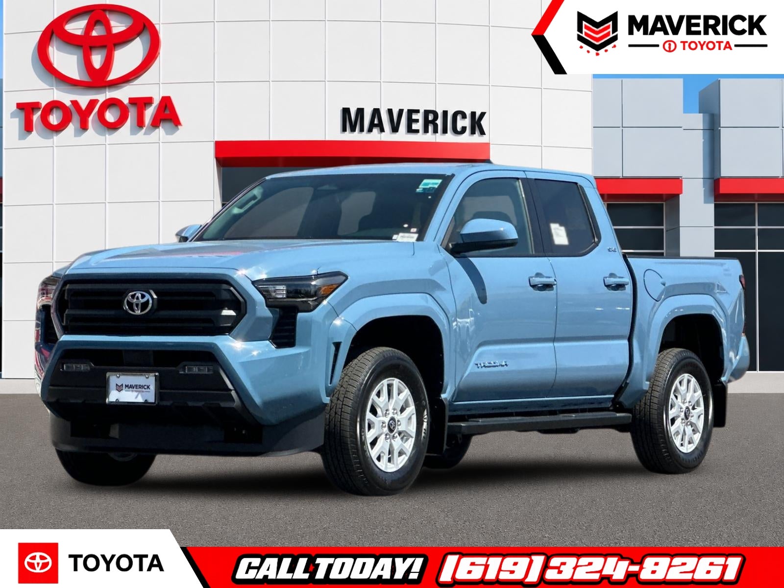 2026 Toyota Tacoma SR5 in Blue — front three-quarter view