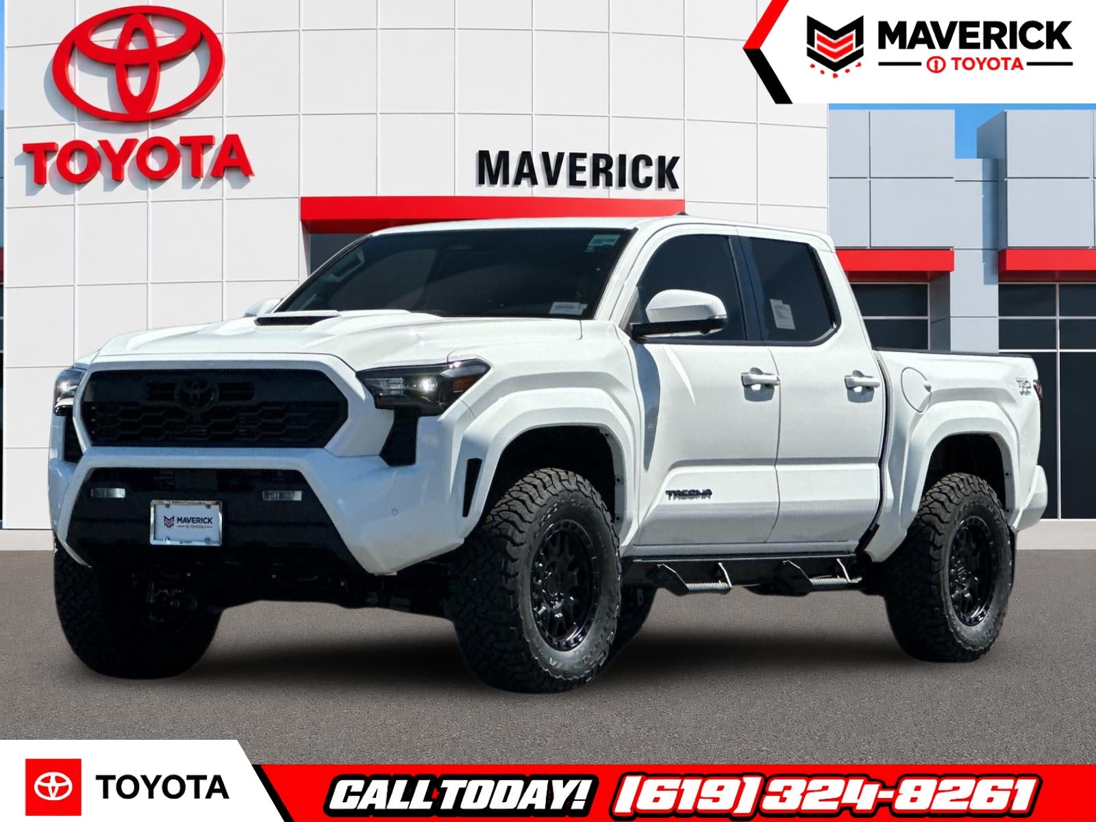 2026 Toyota Tacoma TRD Sport in Ice — front three-quarter view