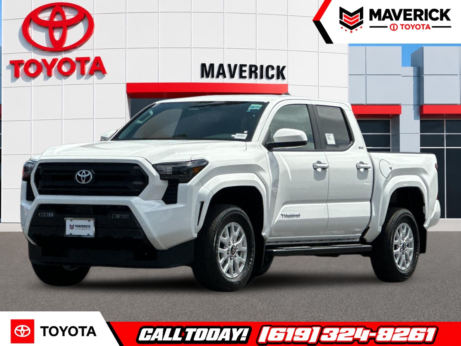2026 Toyota Tacoma SR5 in Ice — front three-quarter view