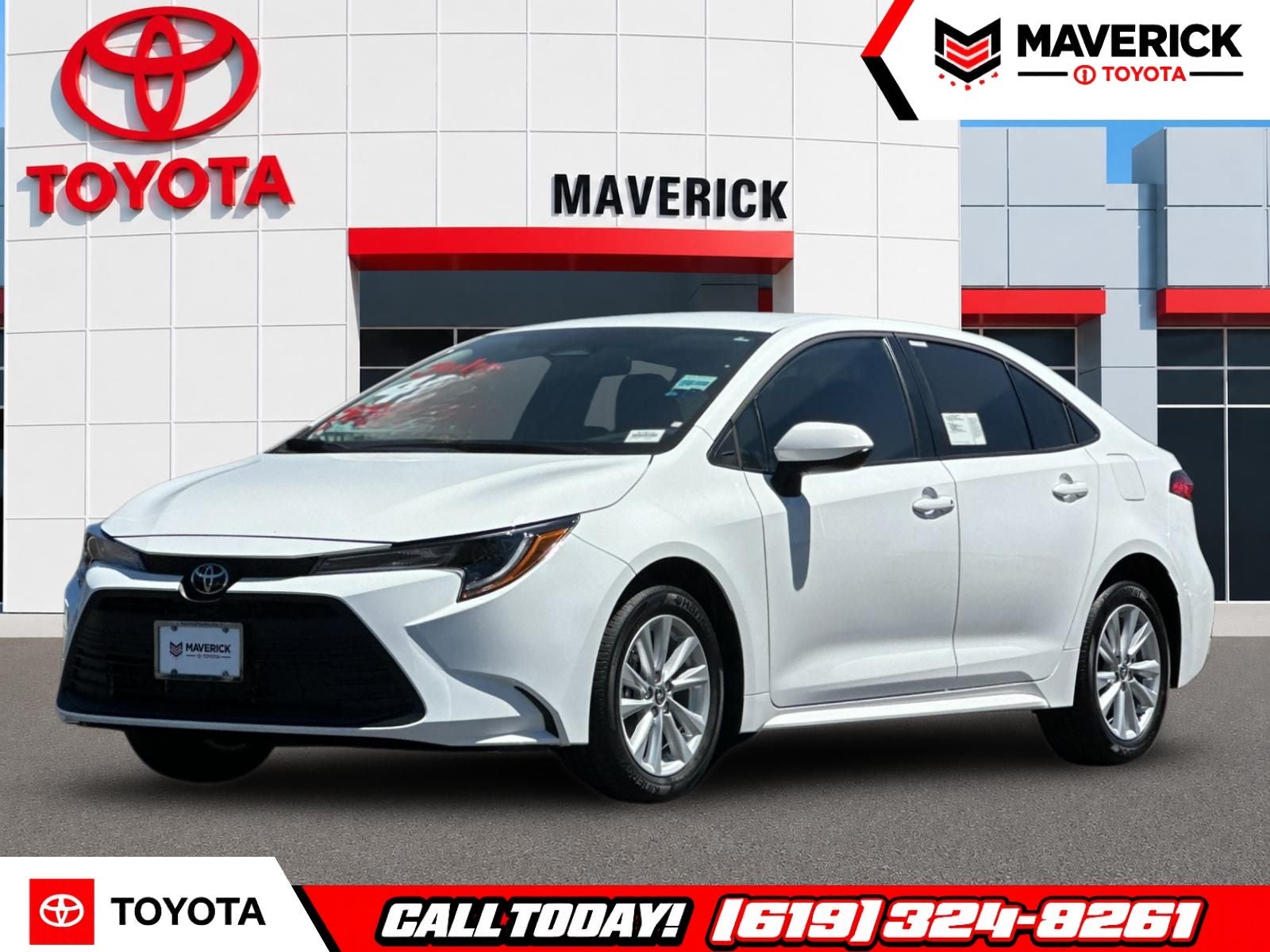 2026 Toyota Corolla LE in Ice — front three-quarter view