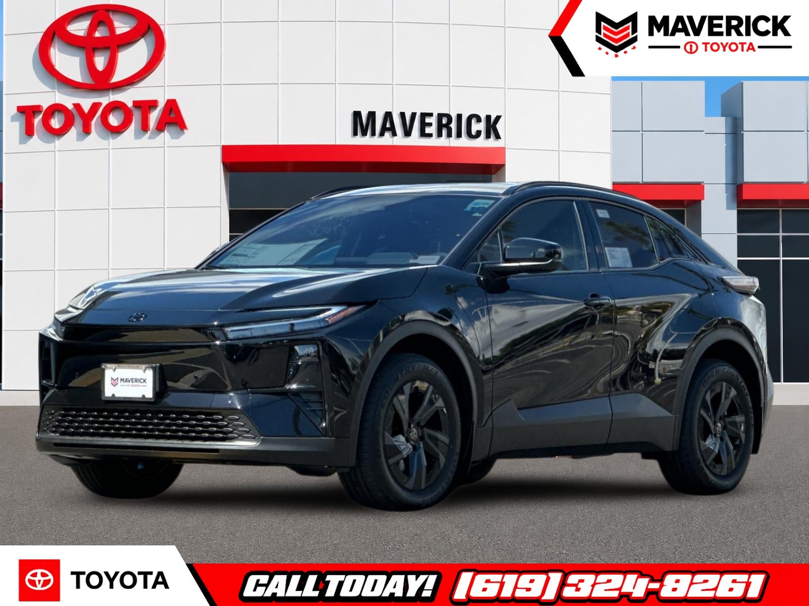 2026 Toyota C-HR SE in Black — front three-quarter view