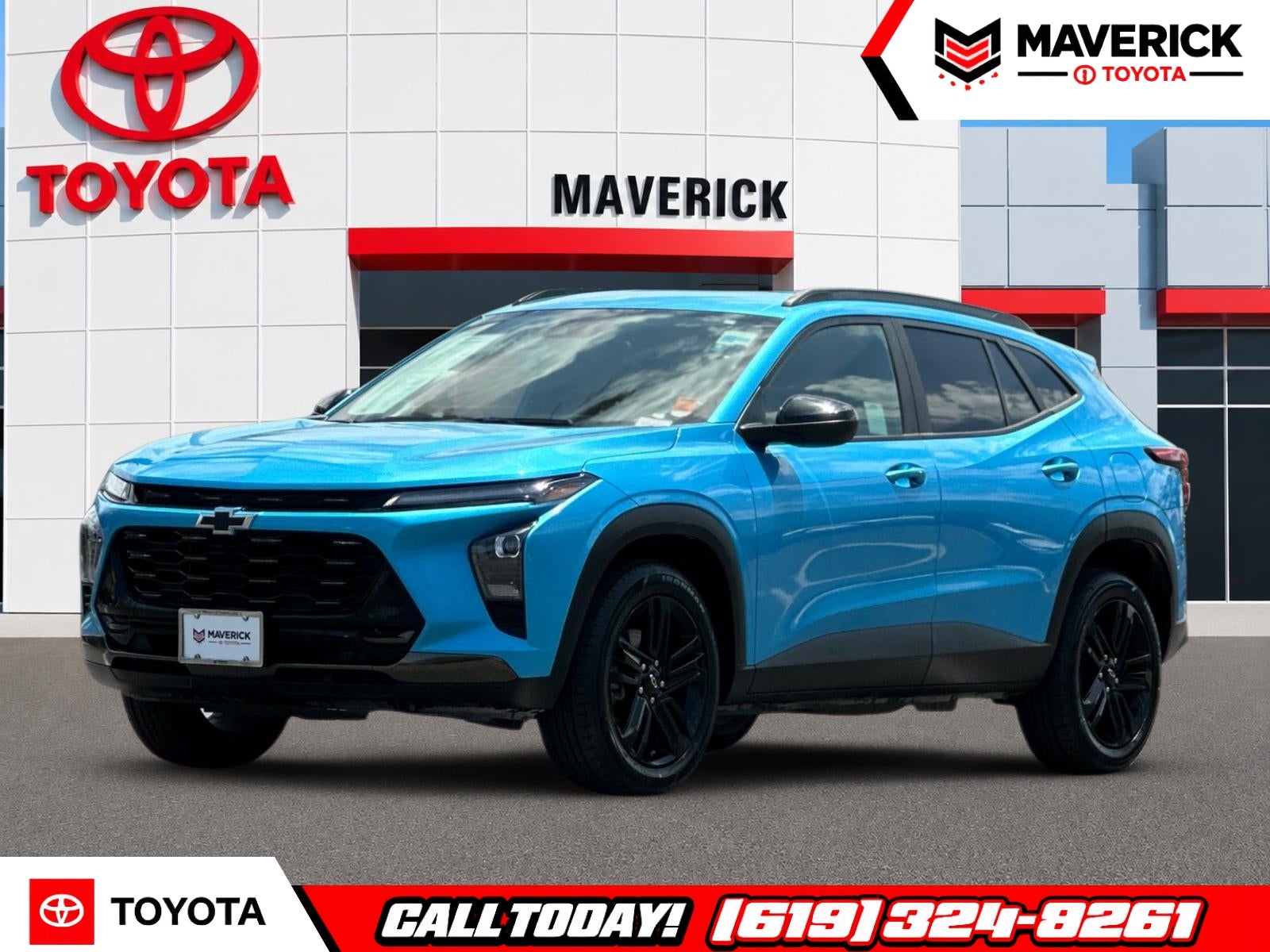 2025 Chevrolet Trax ACTIV in Marina Blue — front three-quarter view