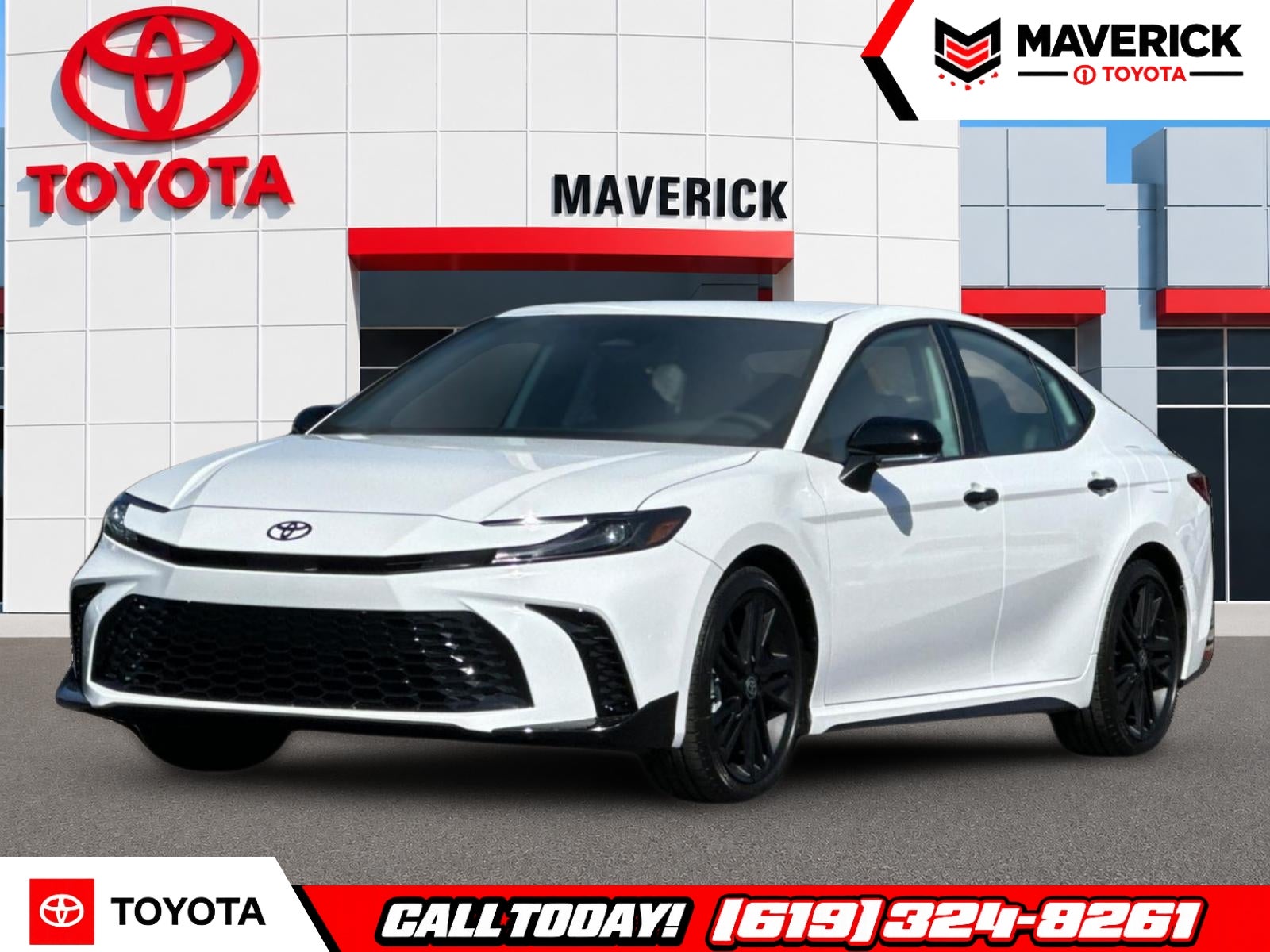 2026 Toyota Camry Nightshade in Ice Cap — front three-quarter view