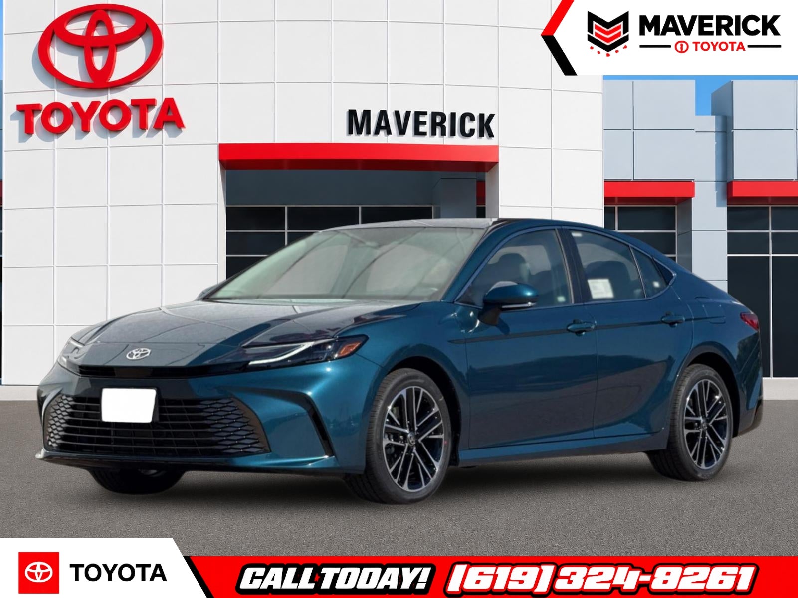 2026 Toyota Camry XLE in Ocean Gem — front three-quarter view