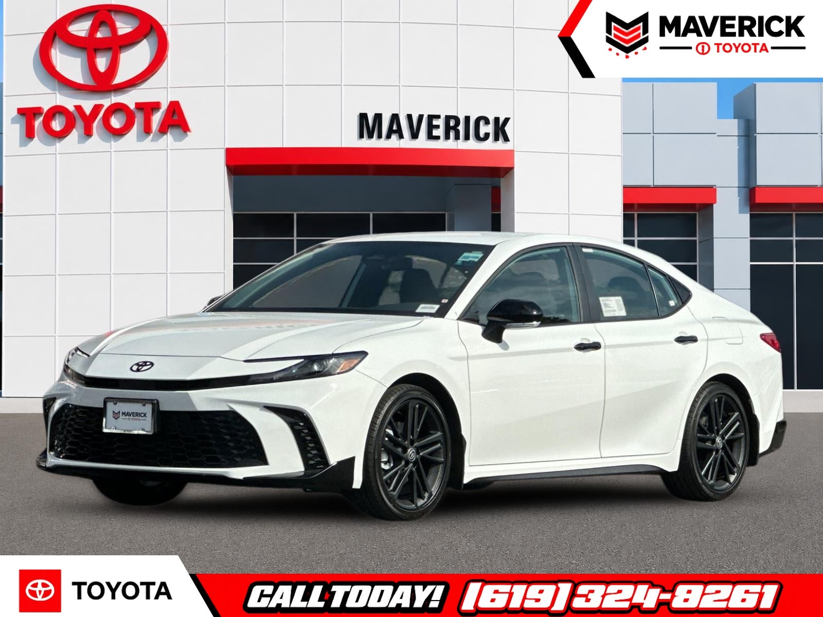 2026 Toyota Camry Nightshade in Ice Cap — front three-quarter view
