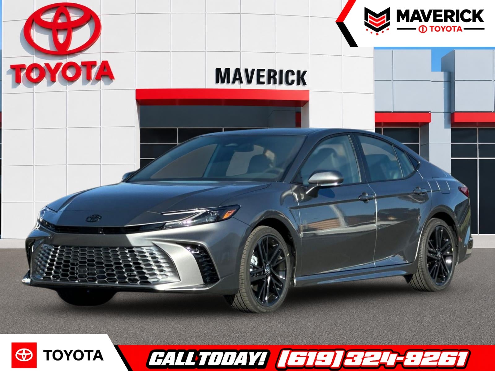 2026 Toyota Camry XSE in Heavy Metal — front three-quarter view