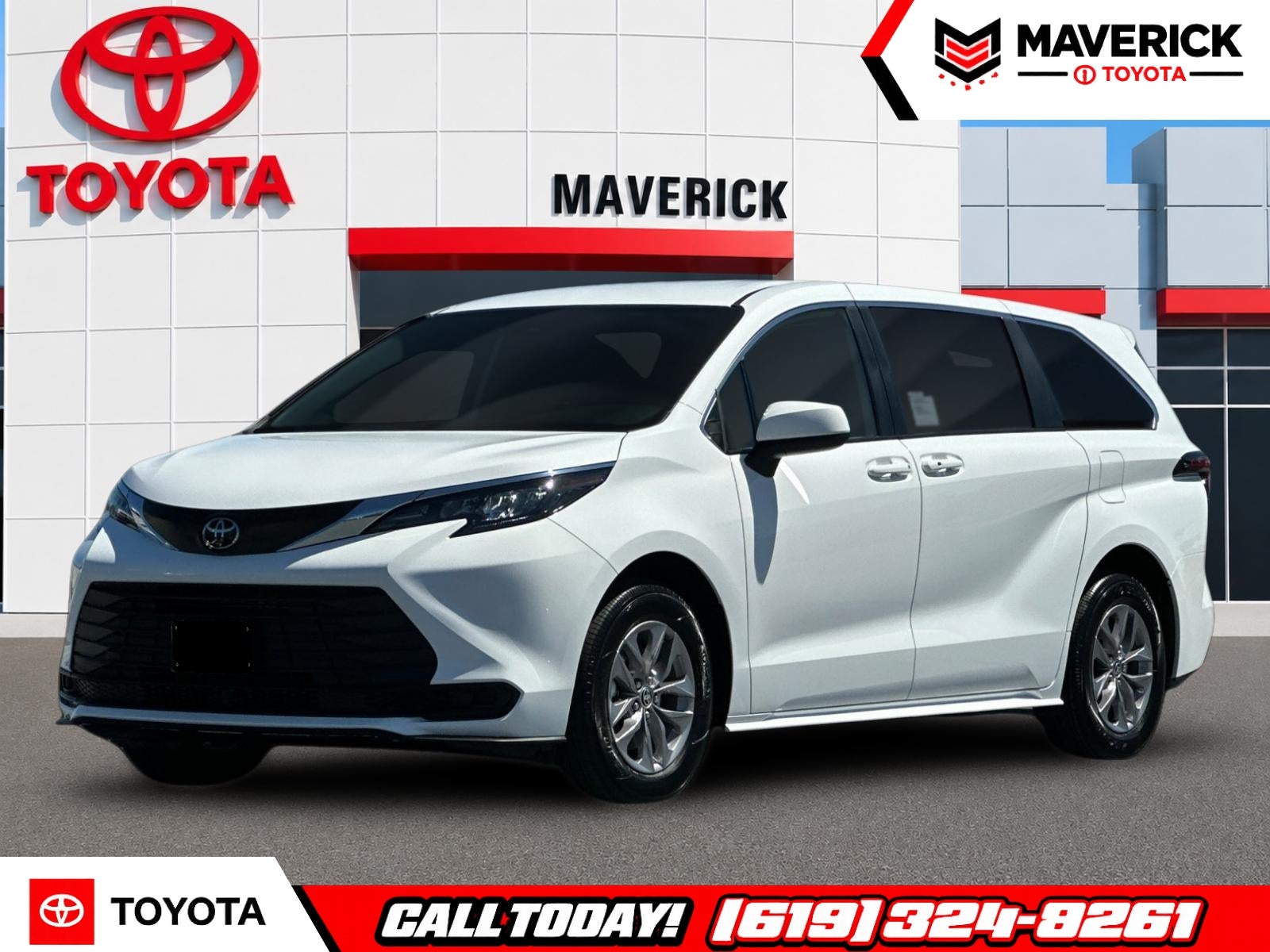 2026 Toyota Sienna LE in Ice Cap — front three-quarter view
