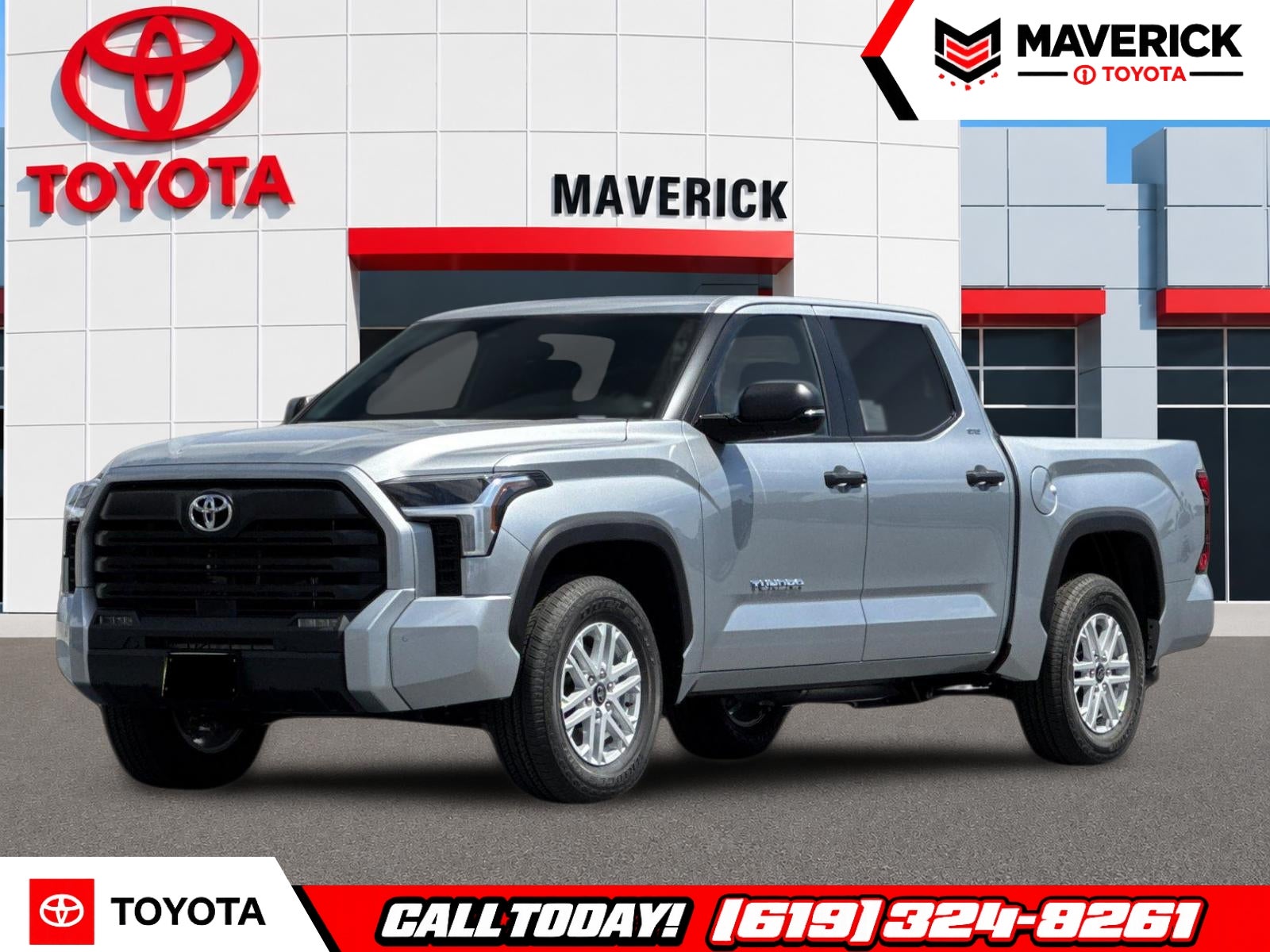 2026 Toyota Tundra SR5 in Celestial Silver Metallic — front three-quarter view