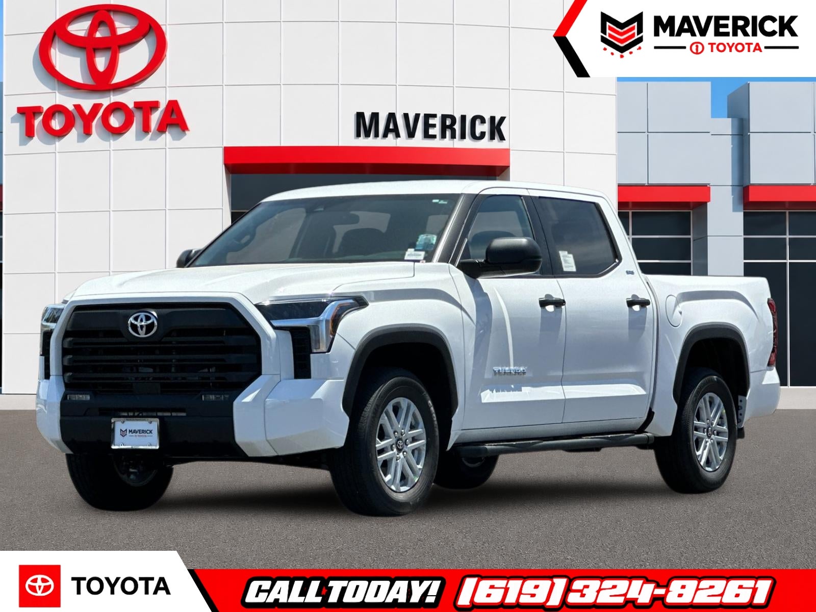 2026 Toyota Tundra SR5 in Ice Cap — front three-quarter view