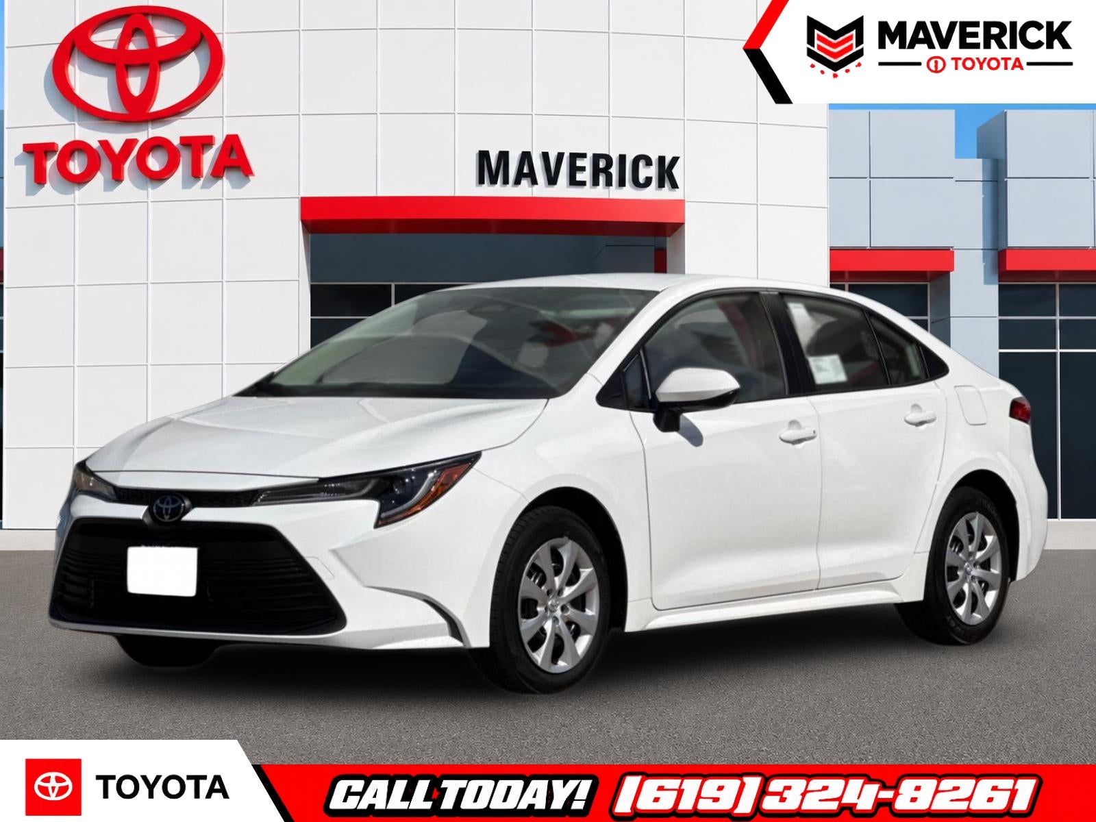 2026 Toyota Corolla LE in Ice Cap — front three-quarter view