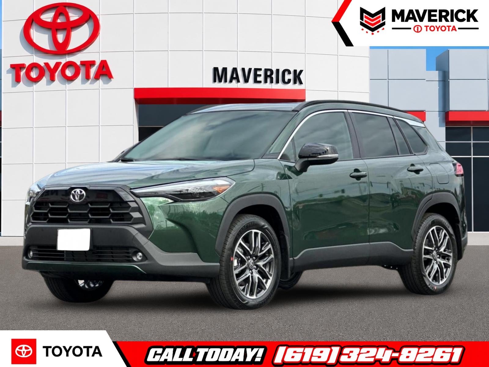 2026 Toyota Corolla Cross XLE in Cypress — front three-quarter view
