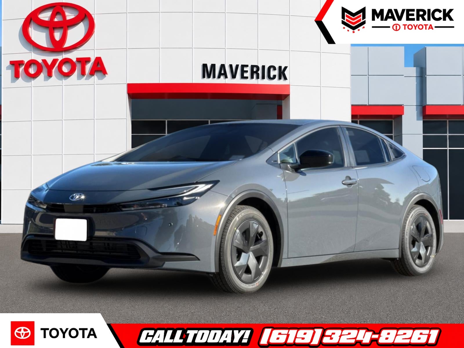 2026 Toyota Prius LE in Guardian Gray — front three-quarter view