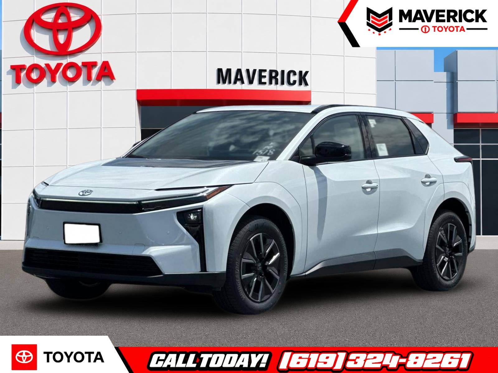 2026 Toyota bZ XLE in Wind Chill Pearl — front three-quarter view