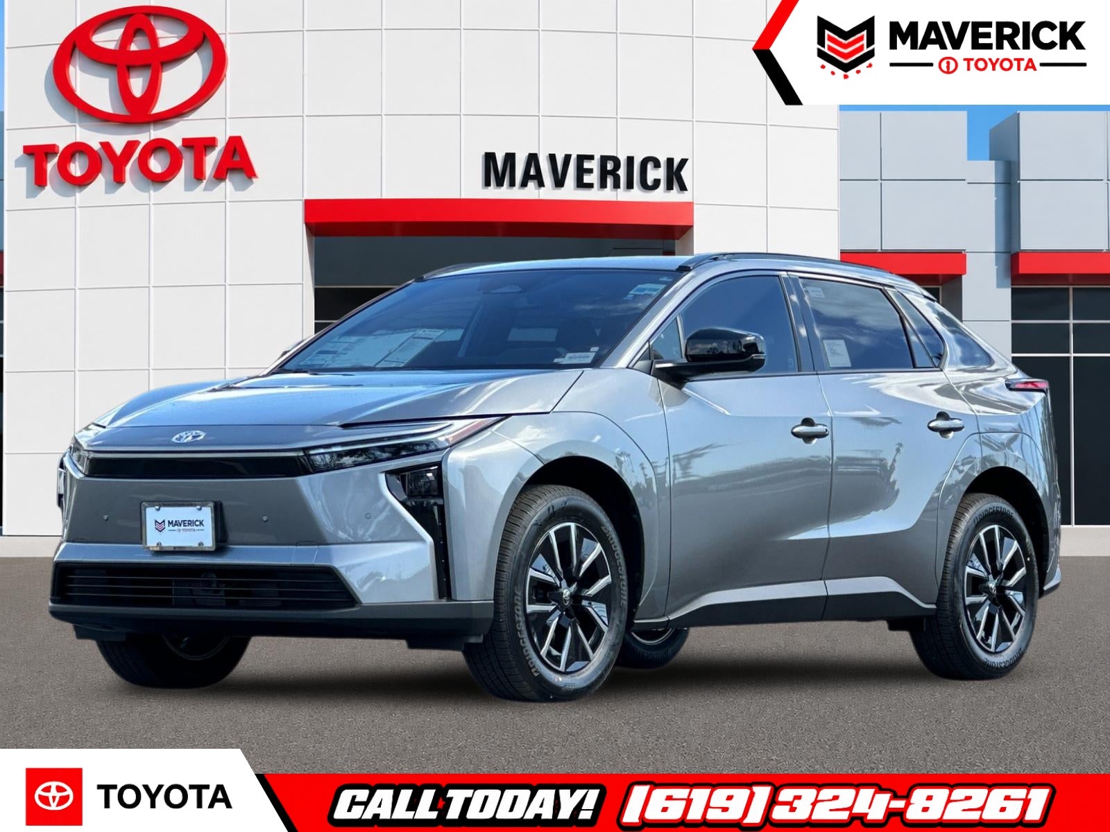 2026 Toyota bZ XLE in Heavy Metal — front three-quarter view