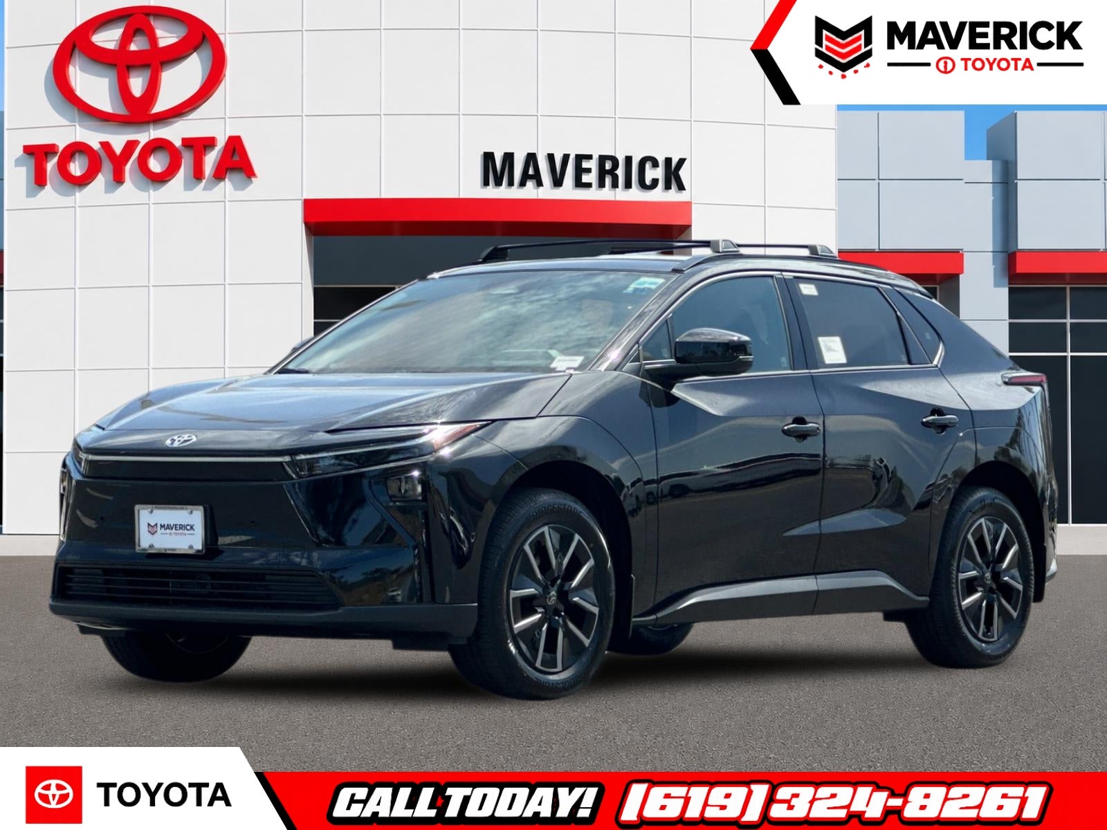 2026 Toyota bZ XLE in Midnight Black Metallic — front three-quarter view